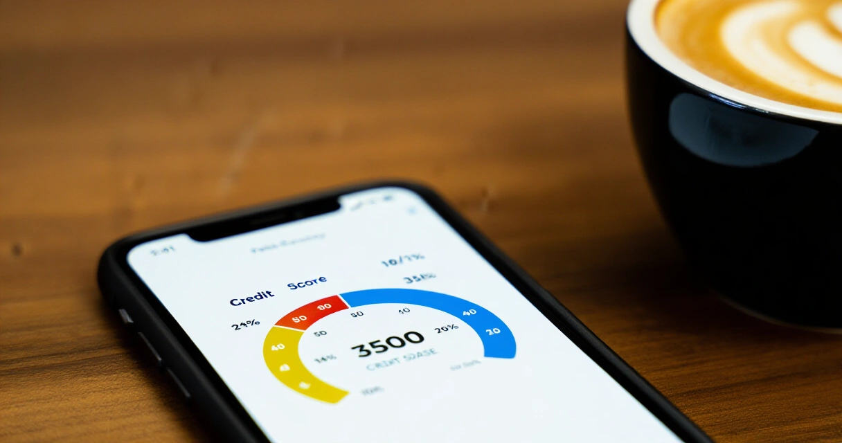 Smartphone na nagpapakita ng credit score gauge app sa Pilipinas