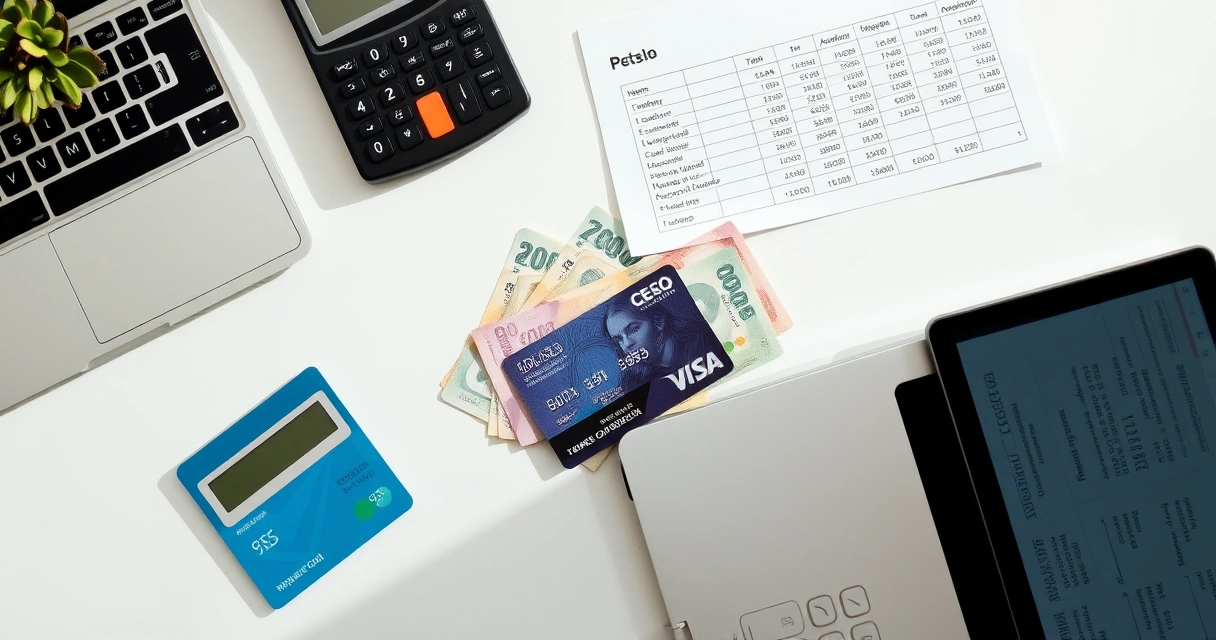 Paghahambing ng singil ng dalawang payment platform gamit ang calculator at piso sa mesa