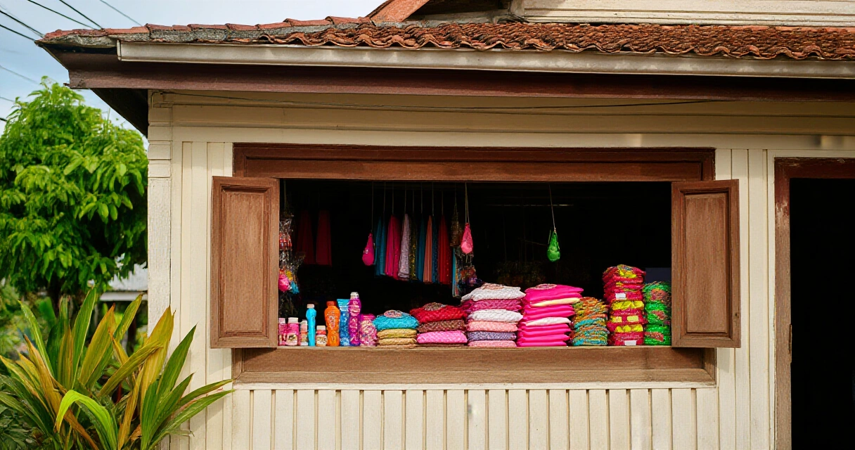 Tradisyonal na sari-sari store sa harap ng bahay sa Pilipinas