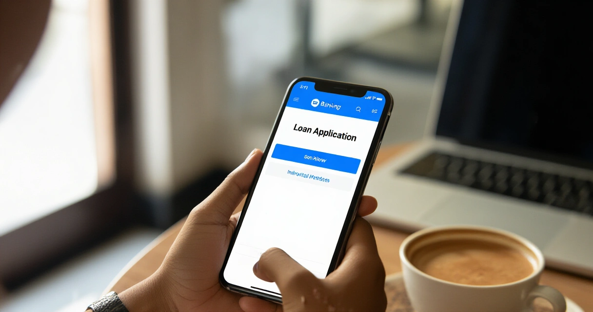 Pilipino na nag-aaplay ng loan sa Tonik Bank app sa smartphone