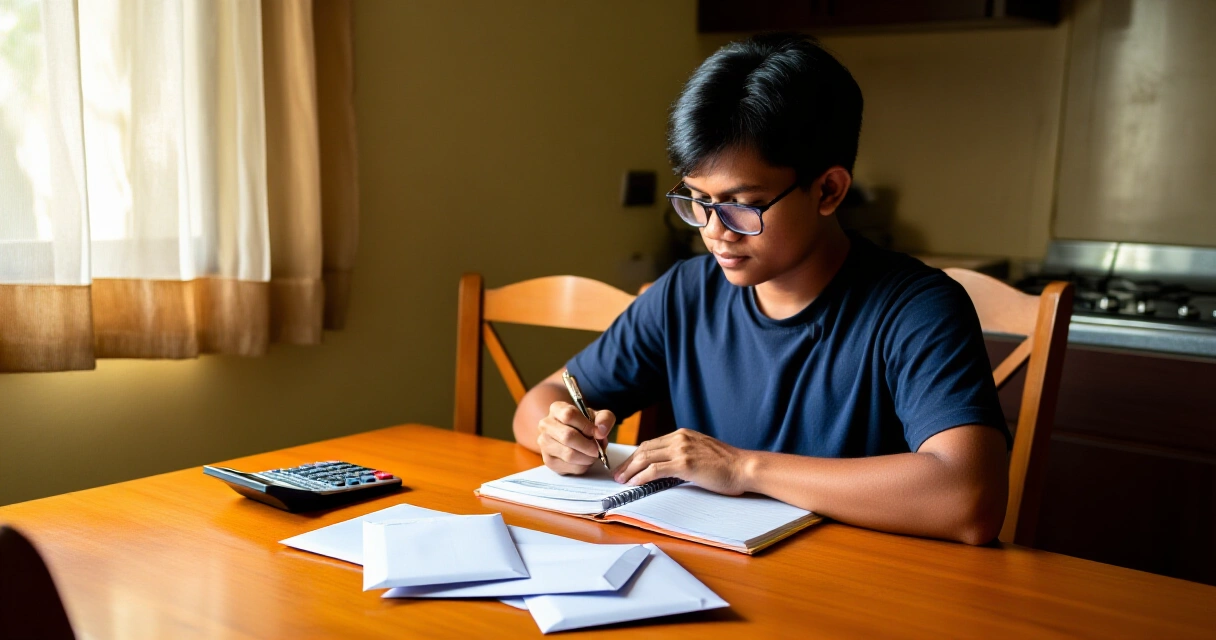 Pinoy na nag-bu-budget ng sweldo gamit ang envelope system sa mesa