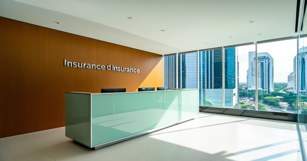 Modernong opisina ng insurance company sa lungsod ng Pilipinas