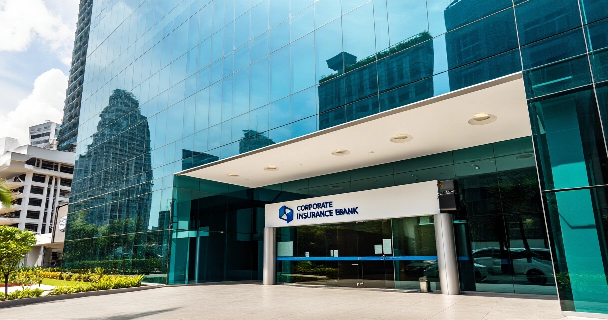 Sangay ng kompanya ng insurance sa business district sa Maynila