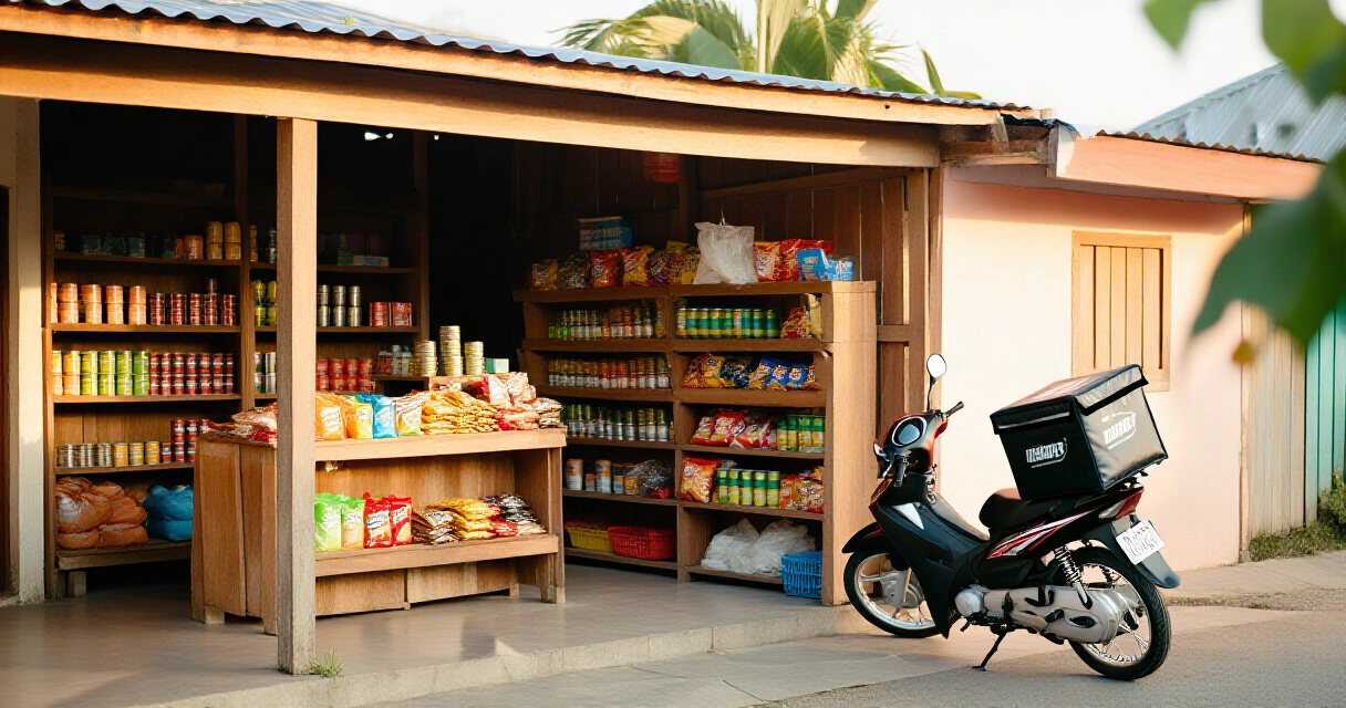Sari-sari store na may de-motor na delivery bilang bahagi ng sideline