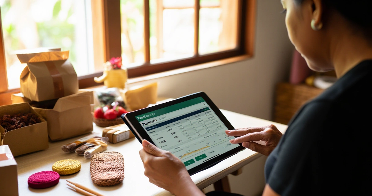 Negosyante na nire-review ang Maya Business payment dashboard para sa kanyang negosyo sa bahay