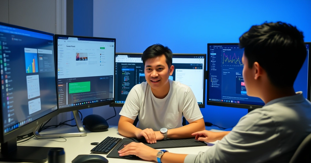 Freelancer na nagtatrabaho sa computer
