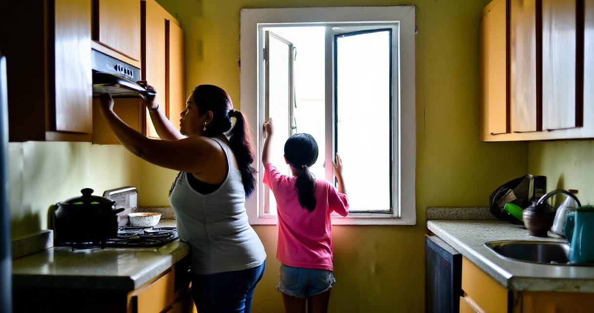Pamilyang Pilipino na nagpapanatili ng tipid sa kuryente sa bahay