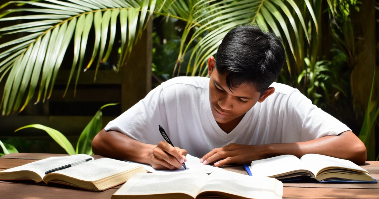 Pilipinong nagtatayo ng plano at diskarte sa pamamagitan ng pagsulat ng mga tala