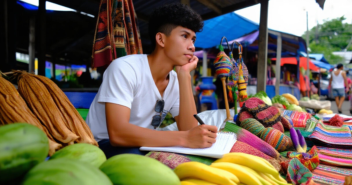 Isang batang Pilipinong negosyante na gumagamit ng diskarte sa kanyang negosyo sa palengke