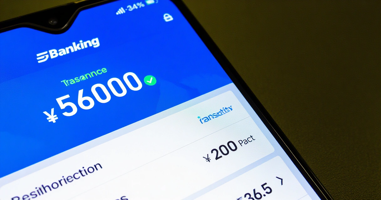 UnionBank mobile app na nagpapakita ng savings account balance at transactions